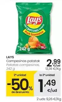 Eroski Lay's - patatas campesinas oferta