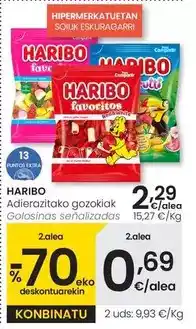 Eroski Haribo - golosinas senalizados oferta
