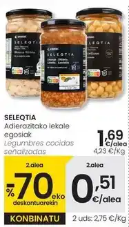 Eroski Seleqtia - legumbres cocidas senalizadas oferta