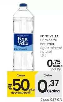 Eroski Font vella - agua mineral natural oferta