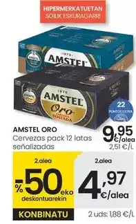 Eroski Amstel - oro cervezas oferta