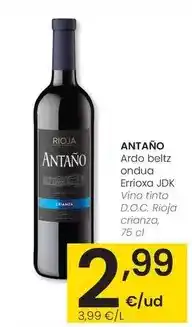 Eroski Antaño - vino tinto d.o.c. rioja crianza oferta
