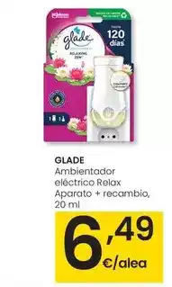 Eroski Glade - ambientador electrico relax aparato + recambio oferta