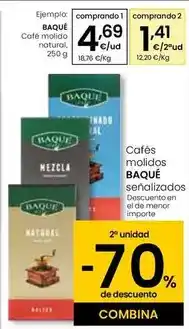 Eroski Baqué café - café molido natural oferta