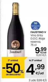 Eroski Faustino v - vino tinto d.o.c. rioja reserva oferta