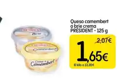 Dialprix PRÉSIDENT Queso camembert o brie crema oferta