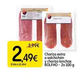 Dialprix ROLFHO Chorizo extra o salchichón y chorizo lonchas oferta