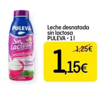 Dialprix PULEVA Leche desnatada sin lactosa oferta