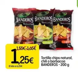 Dialprix BANDEROS Tortilla chips natural, chili o barbacoa oferta