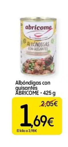 Dialprix ABRICOME Albóndigas con guisantes oferta