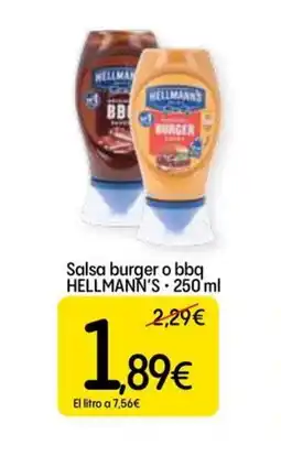 Dialprix HELLMANN'S Salsa burger o bbq oferta