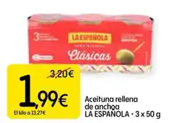 Dialprix LA ESPAÑOLA Aceituna rellena de anchoa oferta