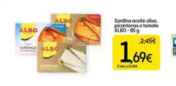 Dialprix ALBO Sardina aceite oliva, picantonas o tomate oferta