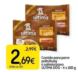 Dialprix ULTIMA DOG Comida para perro pollo/buey o salmón/pavo oferta
