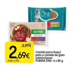 Dialprix PURINA ONE Comida perro buey/ pato o comida de gato salmón/pavo oferta