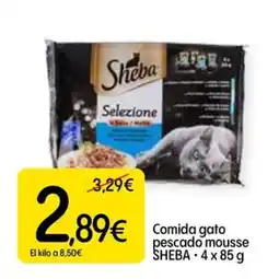 Dialprix SHEBA Comida gato pescado mousse oferta