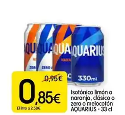 Dialprix AQUARIUS Isotónico limón o naranja, clásico o zero o melocotón oferta