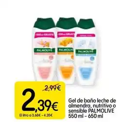 Dialprix PALMOLIVE Gel de baño leche de almendra, nutritivo o sensible oferta