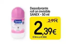 Dialprix SANEX Desodorante roll on invisible oferta