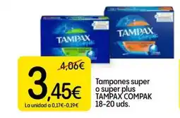 Dialprix TAMPAX COMPAK Tampones super o super plus oferta