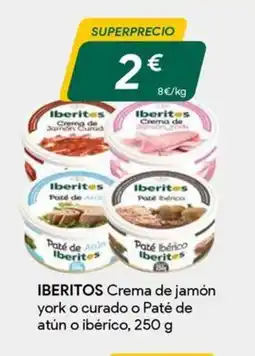 Masymas IBERITOS Crema de jamón york o curado o Paté de atún o ibérico oferta