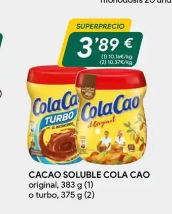 Masymas COLA CAO Cacao soluble oferta