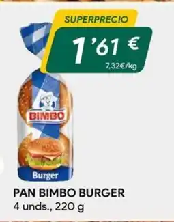 Masymas Pan bimbo burger oferta