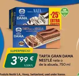 Masymas NESTLÉ Tarta gran dama oferta