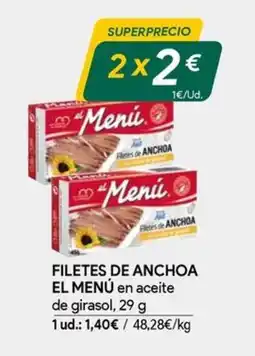 Masymas EL MENÚ Filetes de anchoa oferta