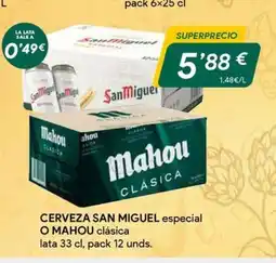 Masymas Cerveza san miguel o mahou oferta