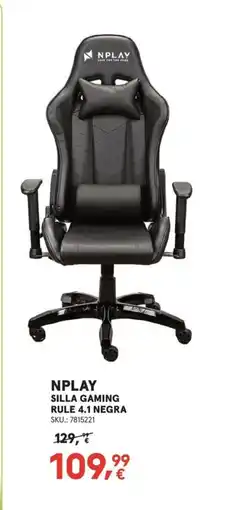 Worten NPLAY Silla gaming rule 4.1 negra oferta
