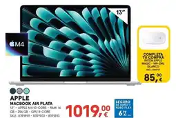 Worten APPLE Macbook air plata oferta