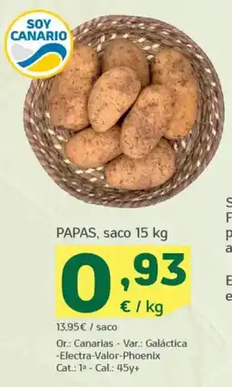 HiperDino Papas saco oferta