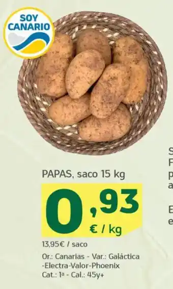 HiperDino Papas saco oferta