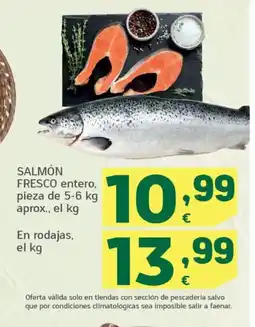 HiperDino Salmón fresco entero oferta