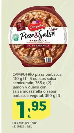 HiperDino CAMPOFRÍO pizza barbacoa oferta