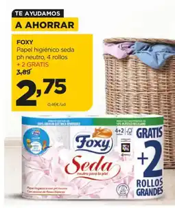 Alimerka FOXY Papel higiénico seda ph neutro, 4 rollos oferta