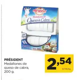 Alimerka PRÉSIDENT Medallones de queso de cabra oferta