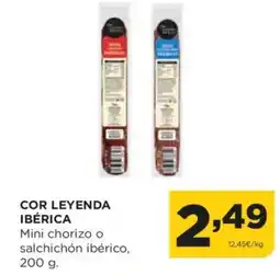 Alimerka COR LEYENDA IBÉRICA Mini chorizo o salchichón ibérico oferta