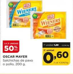 Alimerka OSCAR MAYER Salchichas de pavo oferta