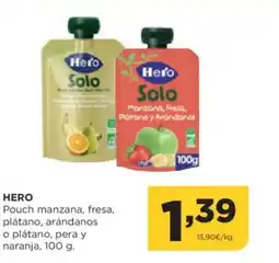 Alimerka HERO Pouch manzana, fresa, plátano, arándanos o plátano, pera y naranja oferta