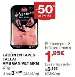 El Corte Inglés Mrm - lacon en tapes tallat amb ganivet oferta