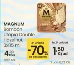 Eroski Magnum - bombón utopia double hazelnut oferta