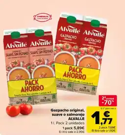 Carrefour ALVALLE Gazpacho original, suave o salmorejo oferta