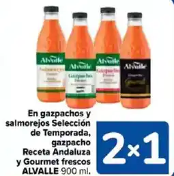 Carrefour ALVALLE En gazpachos y salmorejos Selección de Temporada, gazpacho Receta Andaluza y Gourmet frescos oferta