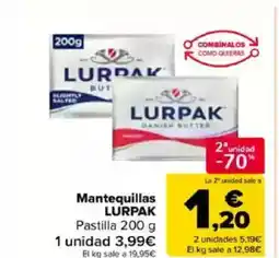 Carrefour LURPAK Mantequillas oferta