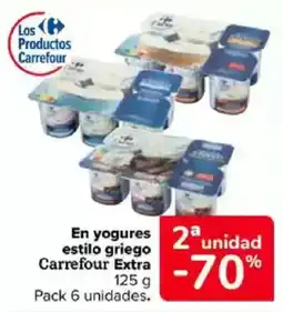 Carrefour En yogures estilo griego Carrefour Extra oferta