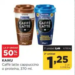 Alimerka KAIKU Caffé latte cappuccino o proteína oferta