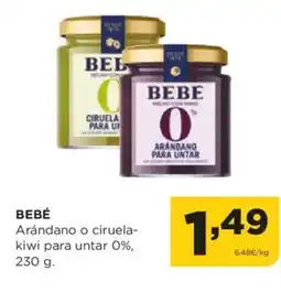 Alimerka BEBÉ Arándano o ciruela- kiwi para untar 0%, oferta