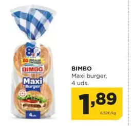 Alimerka BIMBO Maxi burger oferta